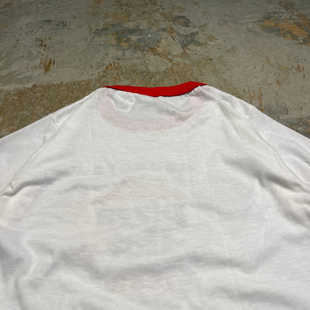 #4788 古着 USA製 86’s ピザハット テニスチャンピオンズシップ/ヴィンテージ リンガー Tシャツ/サイズM