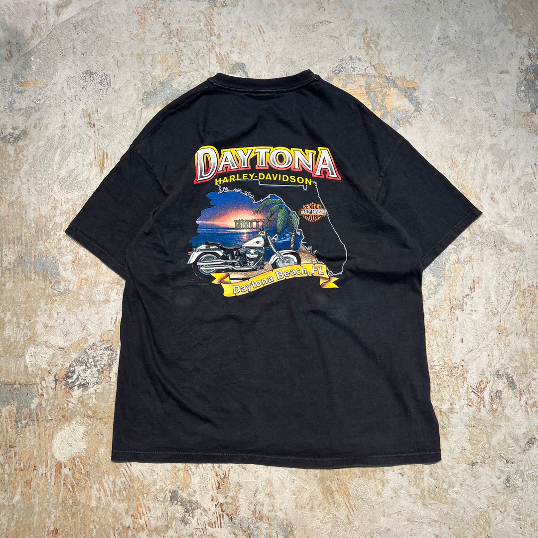 古着 Harley-Davidson  /ハーレー ダビッドソン / Hanesボディ / フロリダ州 デイトナビーチ･バイクウィーク/ 60周年記念 / プリントTシャツ / サイズXL