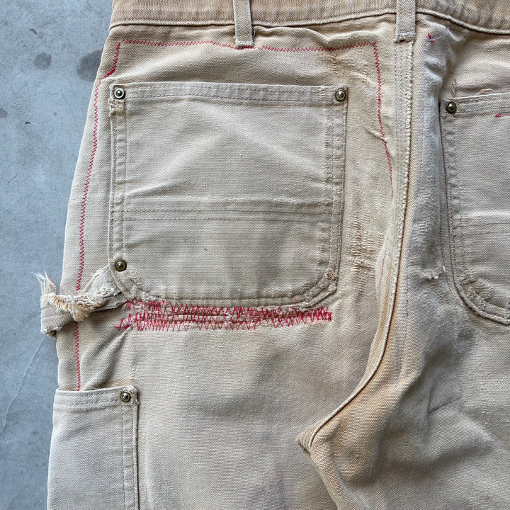 古着 USA製 Carhartt/カーハート/ダック地ペインターパンツ/ダブルニー/実寸サイズ33×31