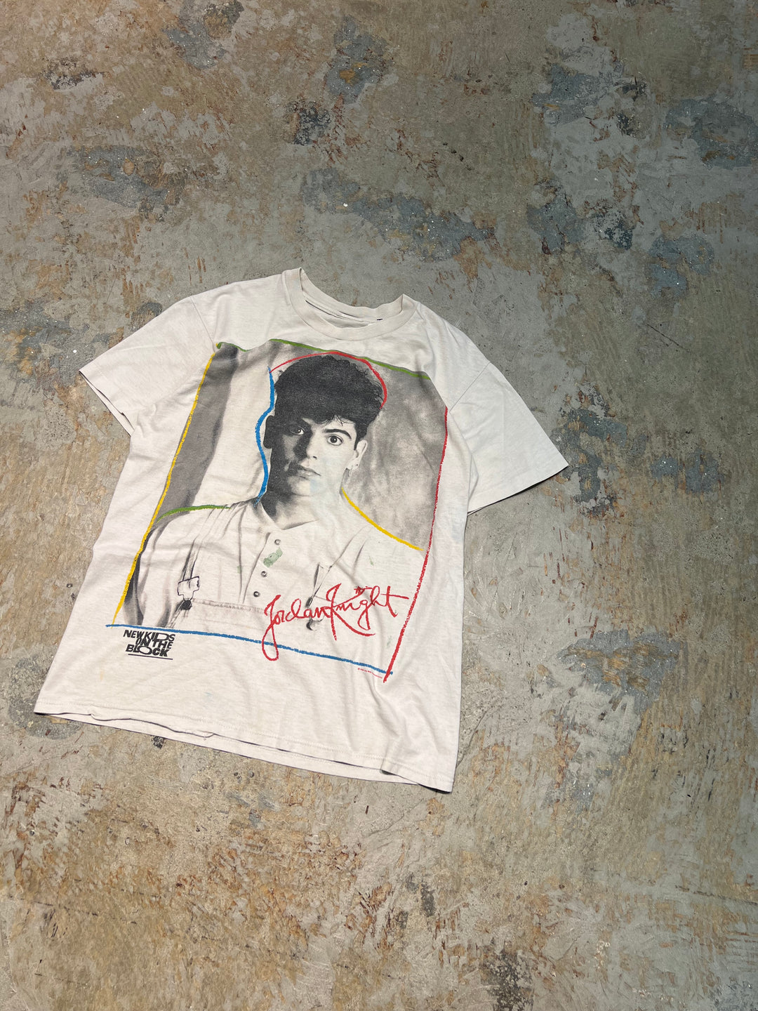 #MA147 古着 99's ニュー･キッズ･オン･ザ･ブロック / ジョーダン･ナイト /  ヴィンテージ シングルステッチ プリントTシャツ/サイズM相当