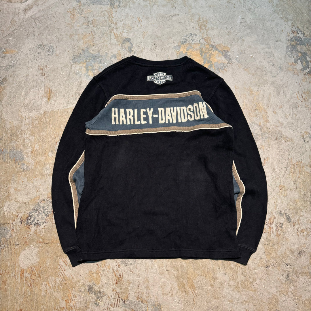 古着 HARLEY-DAVIDSON/ハーレーダビッドソン/Vネックコットンニットセーター/サイズM