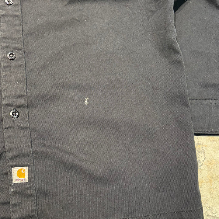古着 carhartt/カーハート/ 長袖ワークシャツ/ 無地/ サイズM