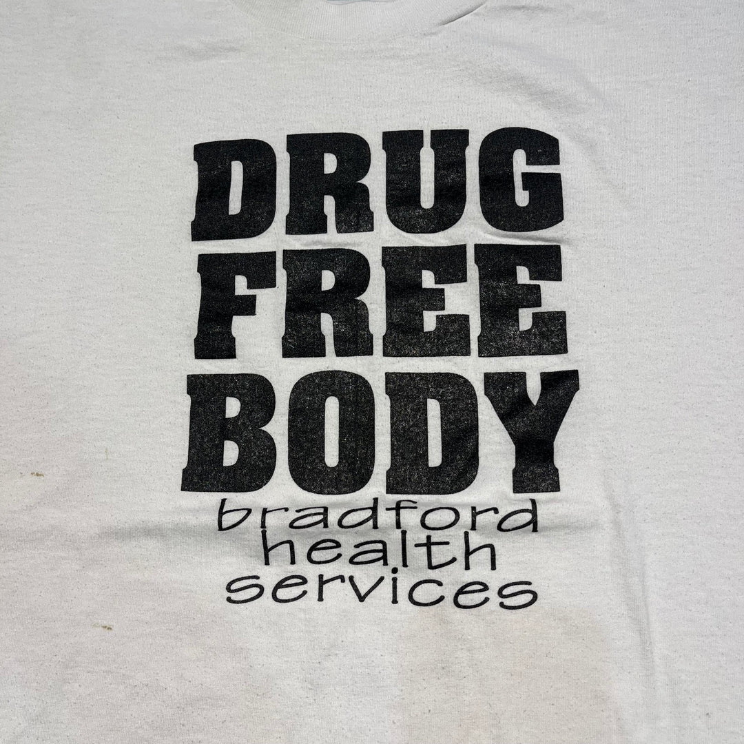 #4295 Hanes/ヘインズ/short sleeve t-shirt Tee/シングルステッチ/半袖Tシャツ/DRUG FREE BODY/MADE IN USA/サイズXL