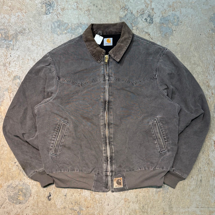 古着 Carhartt/ カーハート/ サンタフェジャケット/ ダック地/ 裏地キルティング/ 襟コーデュロイ/ サイズM相当