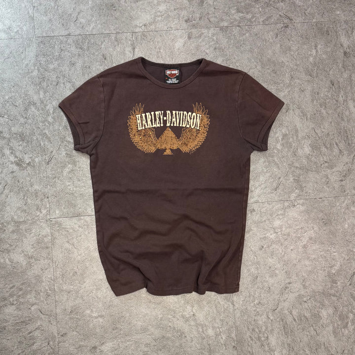 古着 Harley-Davidson ハーレーダビッドソン プリントTシャツ レディース Y2K サイズXL