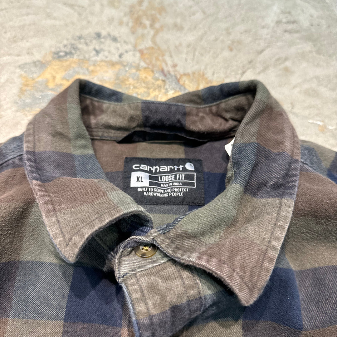 古着 carhartt/カーハート/ 長袖シャツ/ チェック柄/ サイズXL