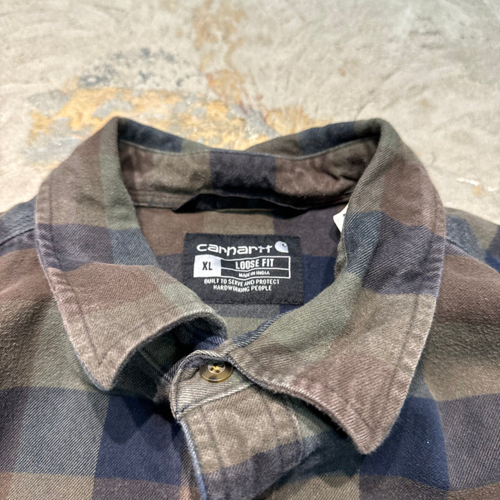 古着 carhartt/カーハート/ 長袖シャツ/ チェック柄/ サイズXL