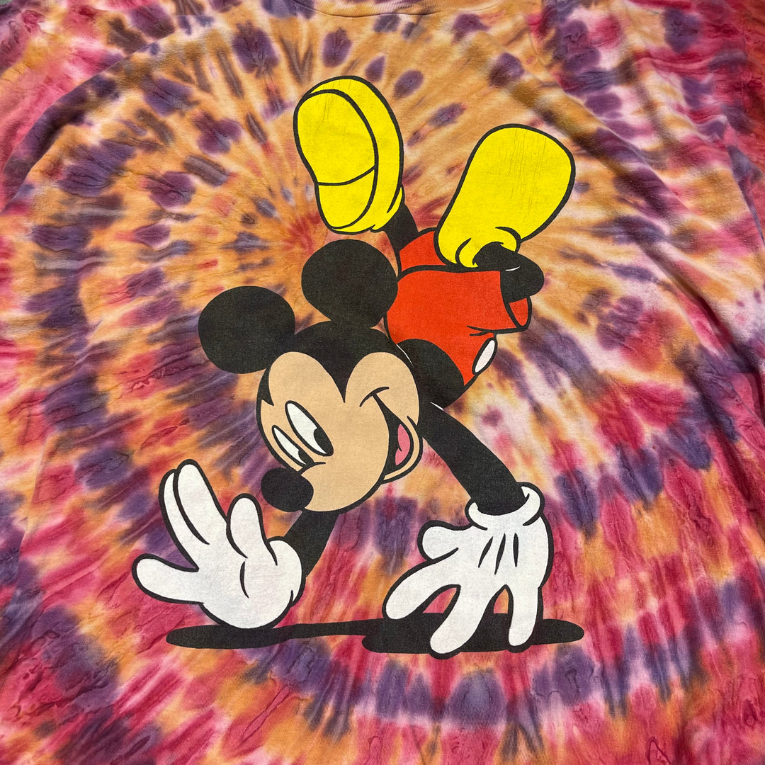 #4829 古着 90's~ Mickey unlimited/ミッキーマウス / Disney/ディズニー /キャラクタープリント/USA製/Tシャツ/ヴィンテージ/シングルステッチ/サイズXL