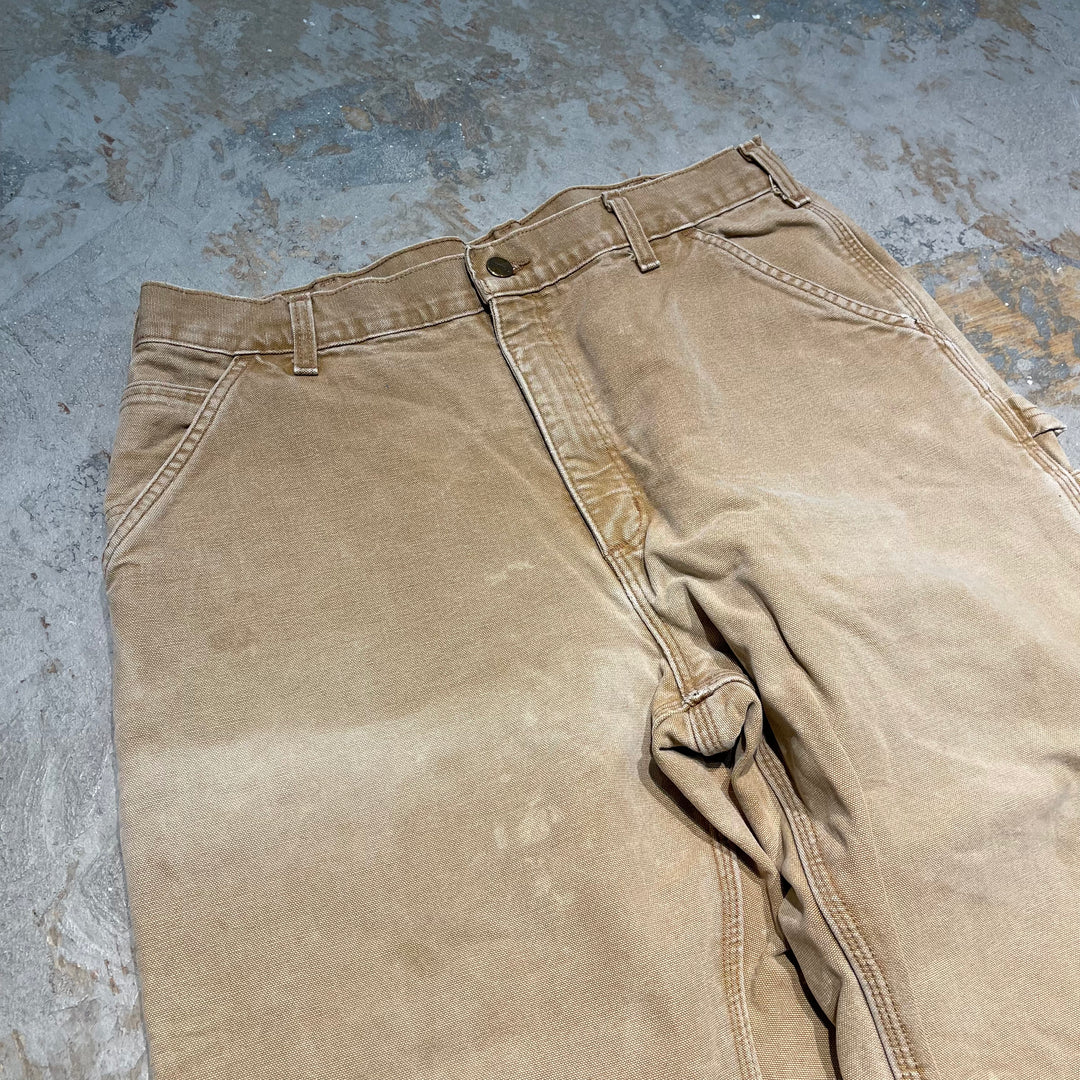 #1728 古着 Carhartt/カーハート/ Duck Painter Pants/ダック地 ペインターパンツ / ワークパンツ / 裏地チェック / サイズ36×34