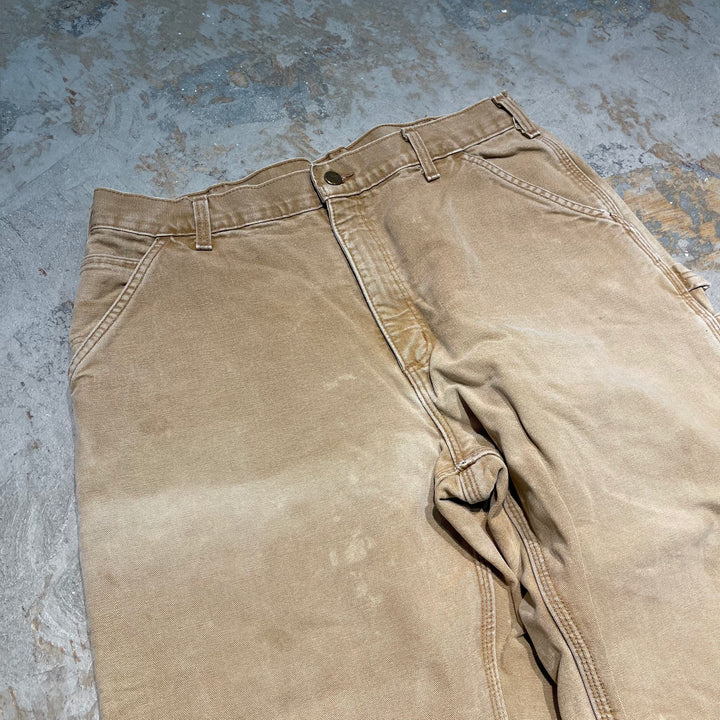 #1728 古着 Carhartt/カーハート/ Duck Painter Pants/ダック地 ペインターパンツ / ワークパンツ / 裏地チェック / サイズ36×34
