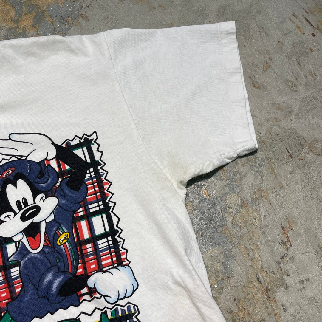 #4833 古着 90's~ Mickey unlimited/ミッキーマウス&フレンズ / Disney/ディズニー /キャラクタープリント/USA製/Tシャツ/ヴィンテージ/シングルステッチ/サイズS相当