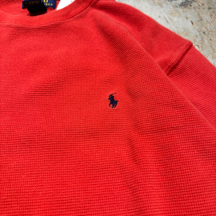 古着 POLO RALPH LAUREN/ポロラルフローレン/ クルーネックワッフルロングスリーブTシャツ/ サイズXL
