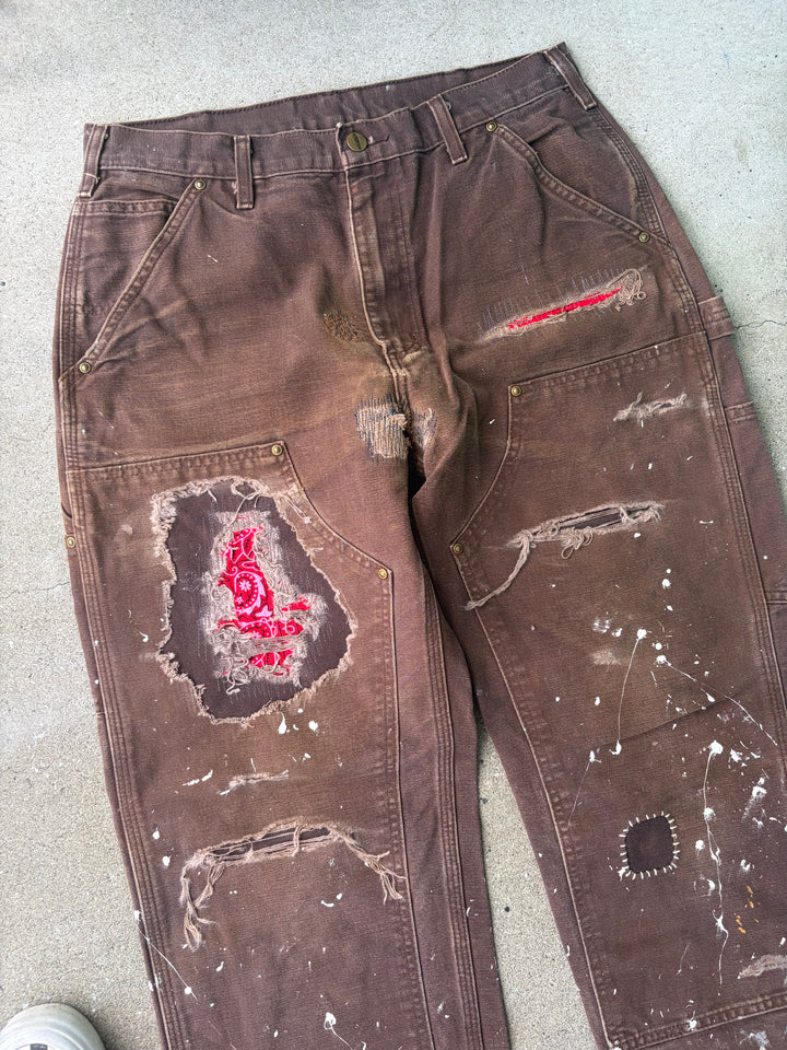 Carhartt Distressed Double Knee Pants W32 L32
