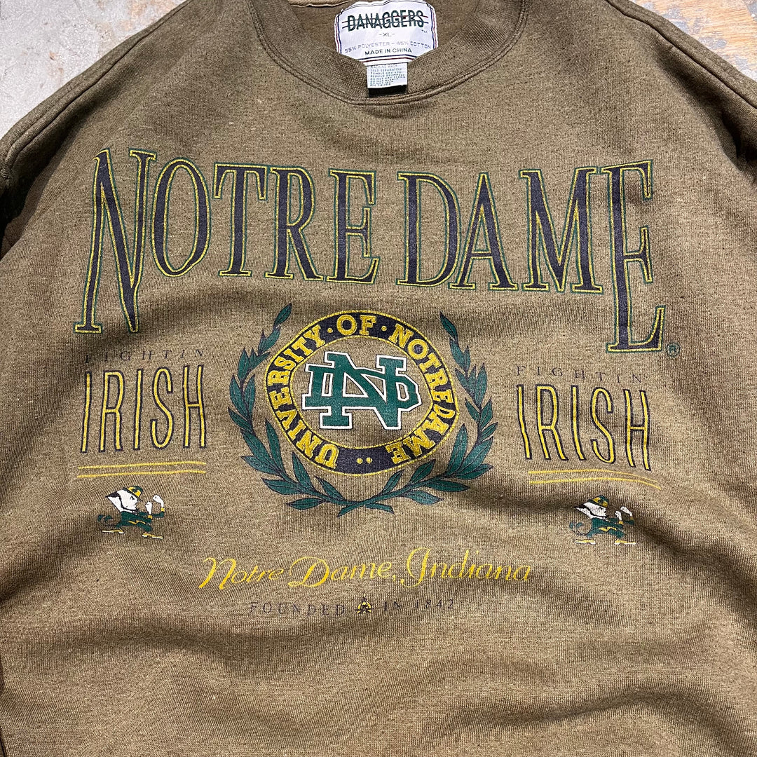 #3822 古着 Unknow/Crew Neck Sweat Shirts/クルーネックスウェット/NOTREDAME/サイズXL
