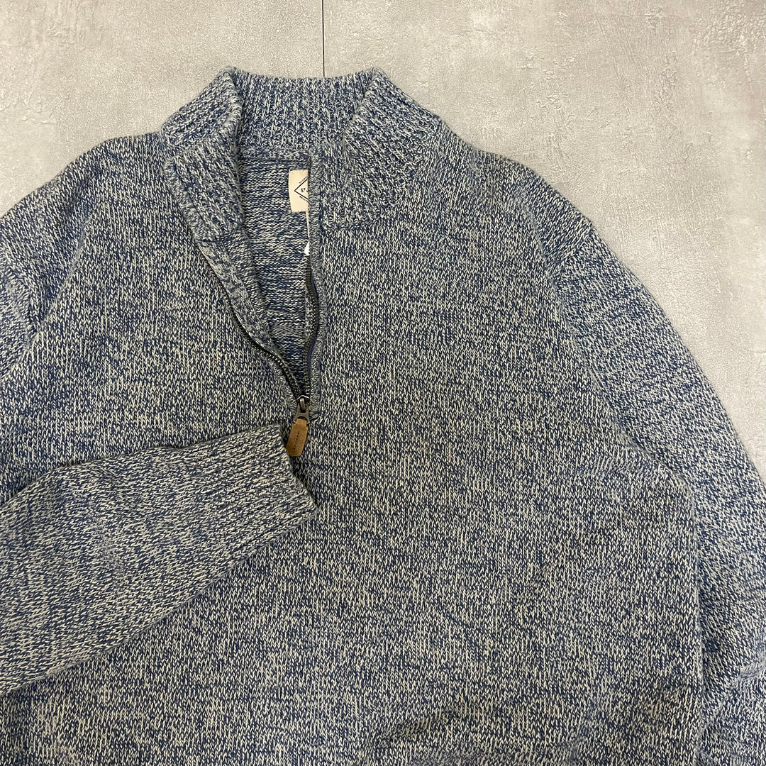 #1676 古着 St JOHN'S BAY / セントジョーンズベイ / Half Zip Knit Sweater / ハーフジップニットセーター / サイズXXL