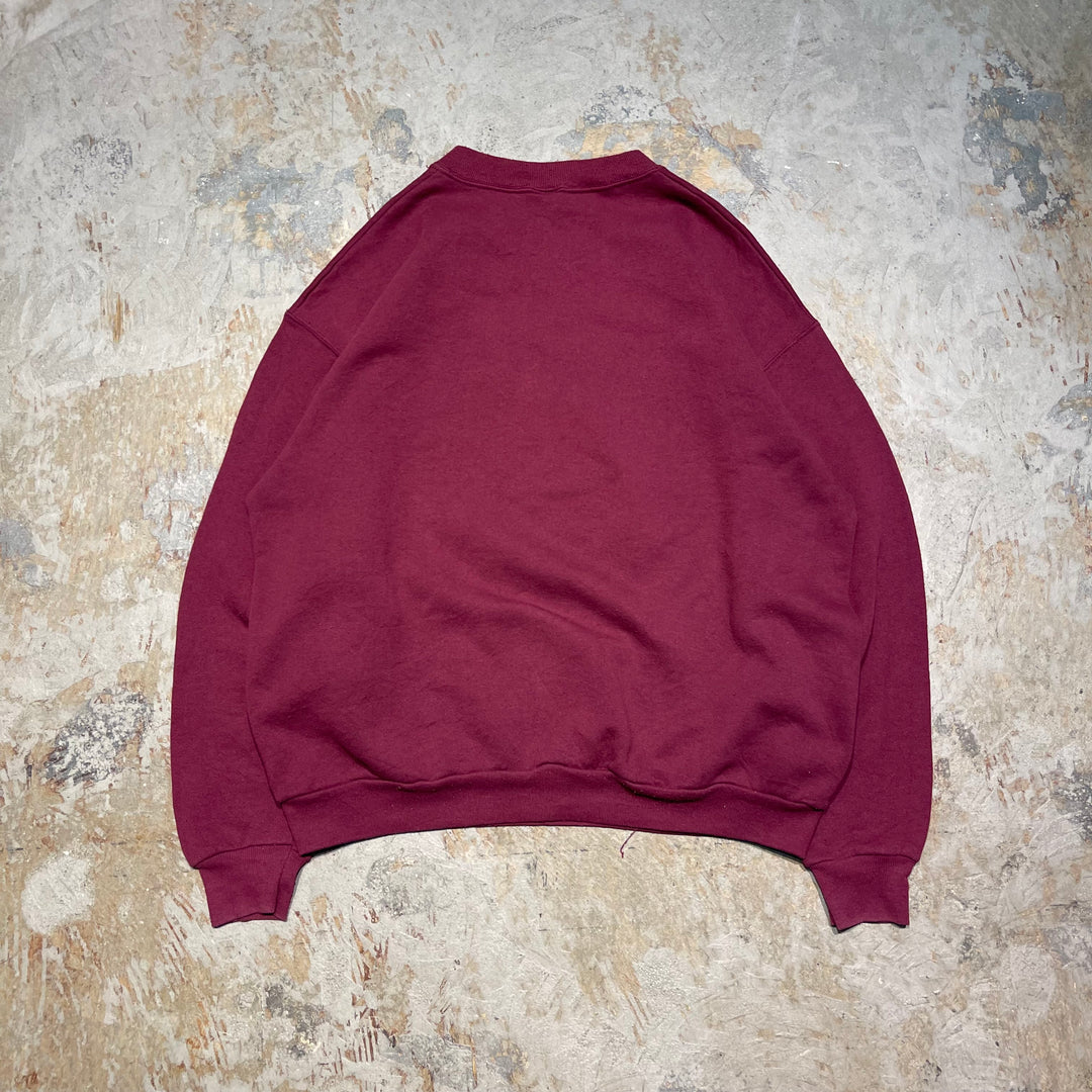 #4109 古着 90's FRUIT OF THE LOOM/フルーツオブザルーム/Crew Neck Sweat Shirt/クルーネック刺繍ロゴスウェット/MADE IN USA/サイズL