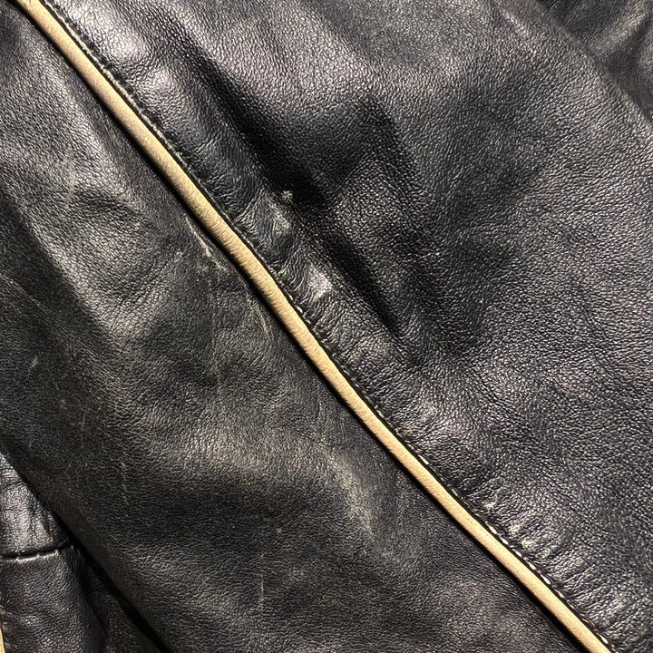 #1869 Unknow 古着/Leather jacket/フルジップレザージャケット/サイズXL