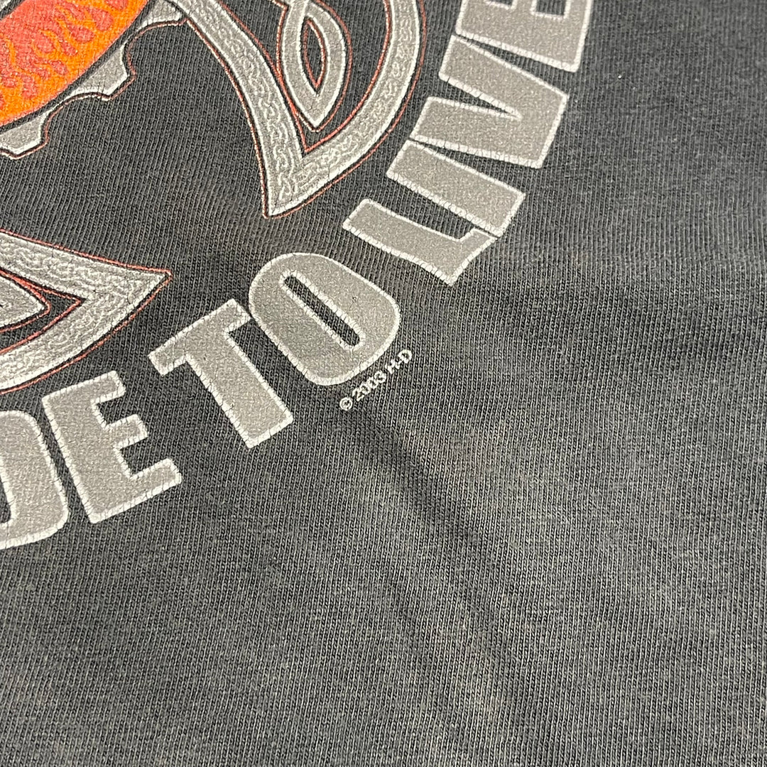 古着 USA製 Harley-Davidson/ハーレー ダビッドソン / フランス ビアレッツ ストア/ プリントTシャツ / サイズXL