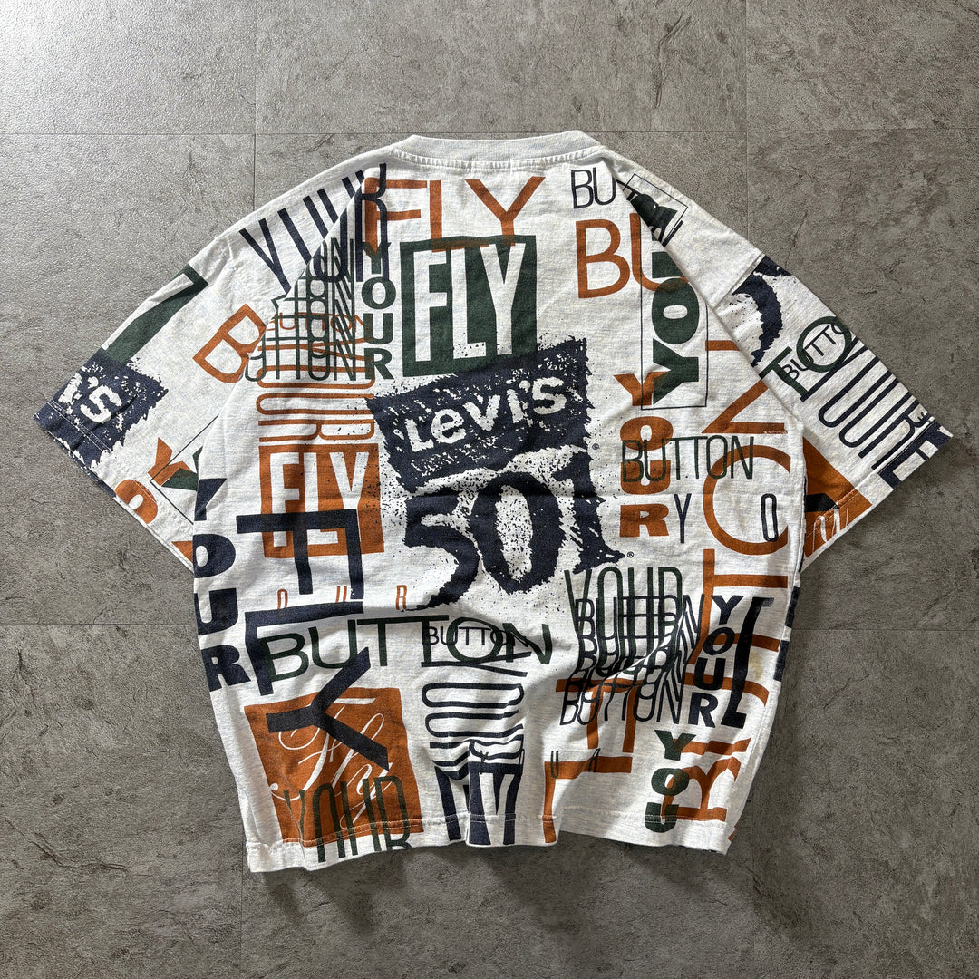 古着 90's Levi's リーバイス ヘンリーネックTシャツ サイズL相当