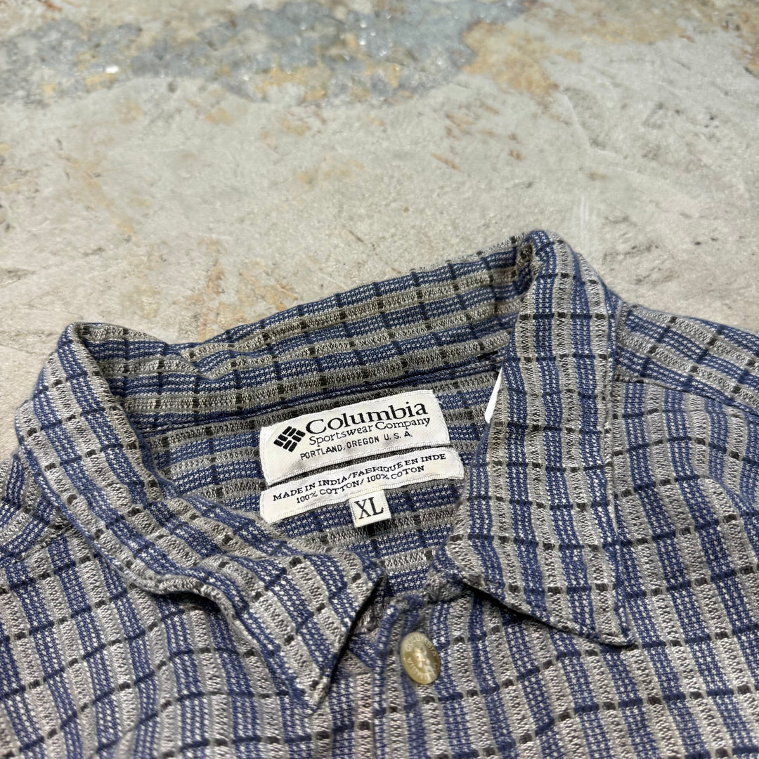 古着 Columbia/ コロンビア/半袖シャツ/ チェック柄/ サイズXL