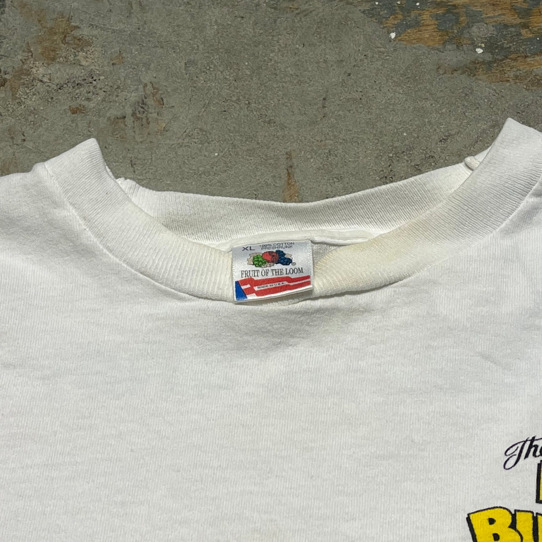 古着 USA製 90's フルーツオブザルーム/ロッキー&ブルウィンクル/アニメ/ヴィンテージ シングルステッチ Tシャツ/サイズXL