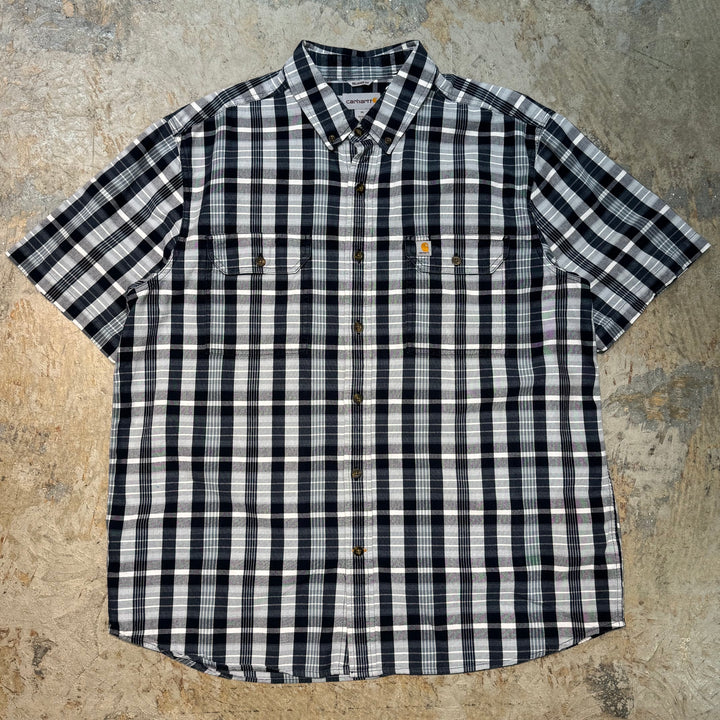 古着 carhartt/ カーハート/ ボタンダウン半袖シャツ/ チェック柄/ サイズXL