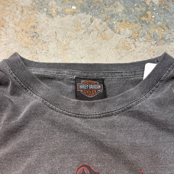 古着 Harley-Davidson/ハーレーダビッドソン/ ロングスリーブプリントTシャツ/サイズL