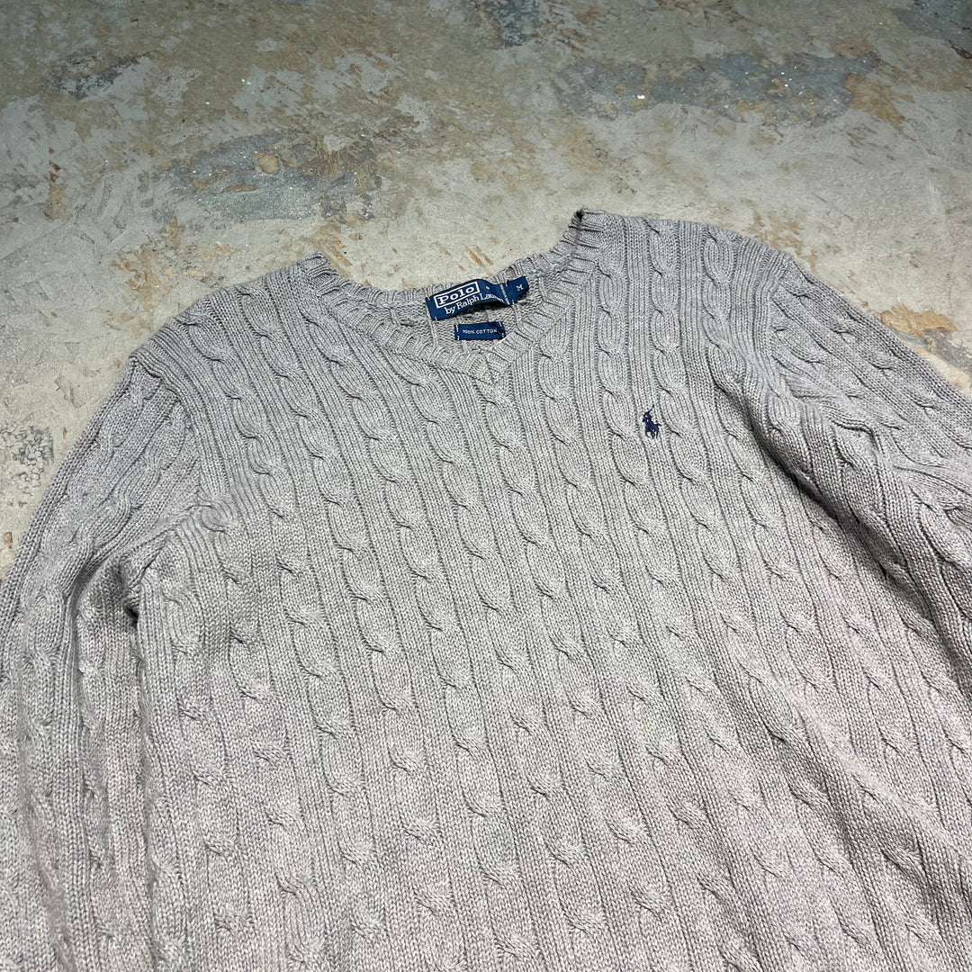 #3693古着/ラルフローレン/POLObyRalphLauren/コットンニット/Cottonknit/Ｖネック/サイズM