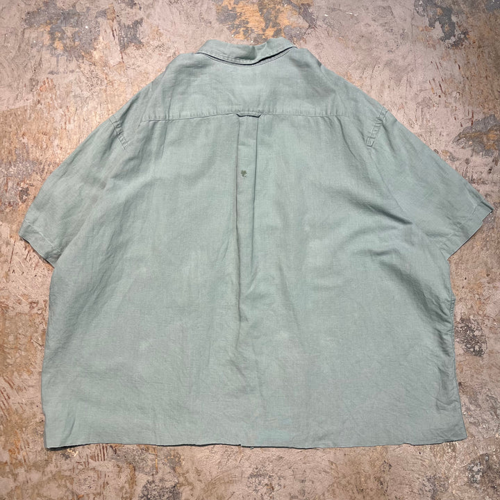 古着 GAP/ ギャップ/ ボタンダウン半袖シャツ/ 無地/ リメイク/サイズXL