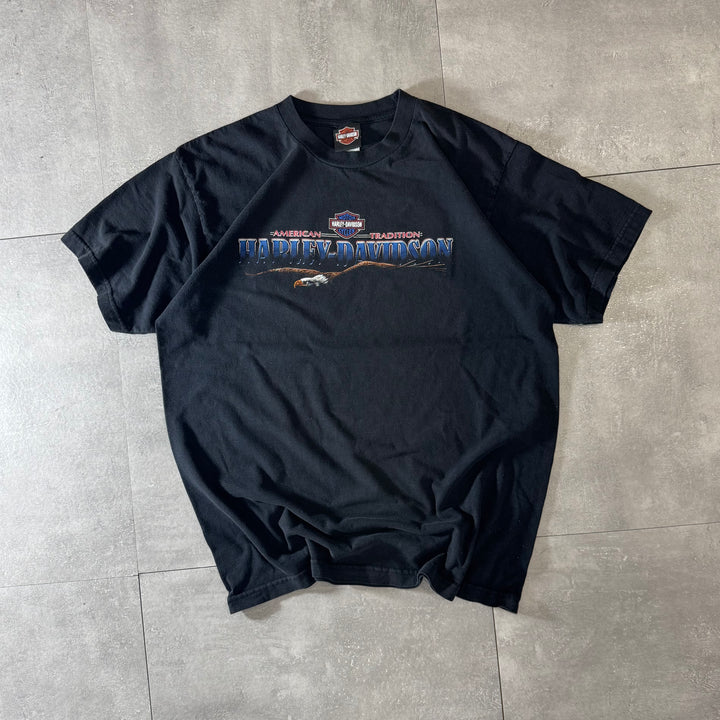 古着 USA製 Harley-Davidson ハーレーダビッドソン プリントTシャツ サイズXL