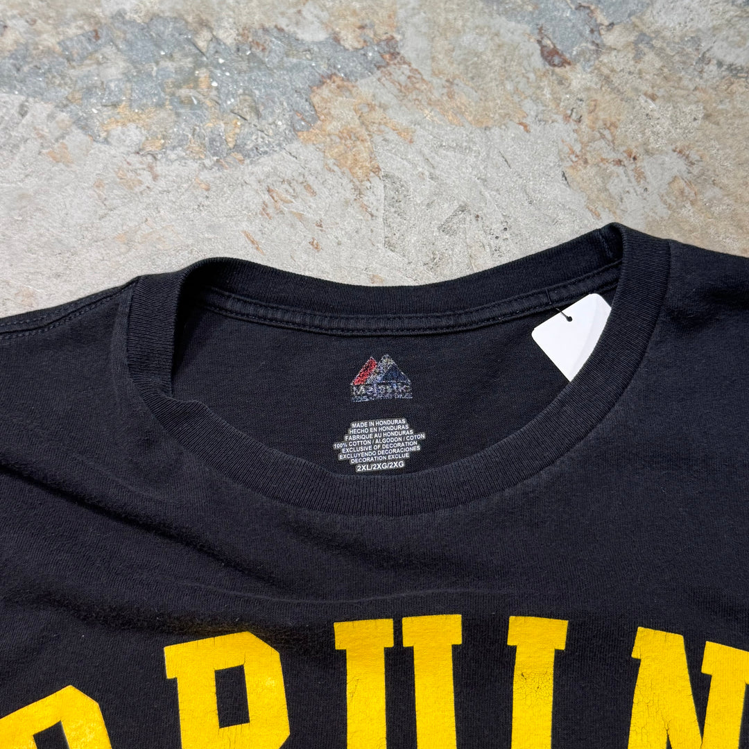 古着 Majestic/ マジェスティック/ NHL/ BOSTON BRUINS/ ボストン･ブルーインズ/ プリントTシャツ/ サイズ2XL