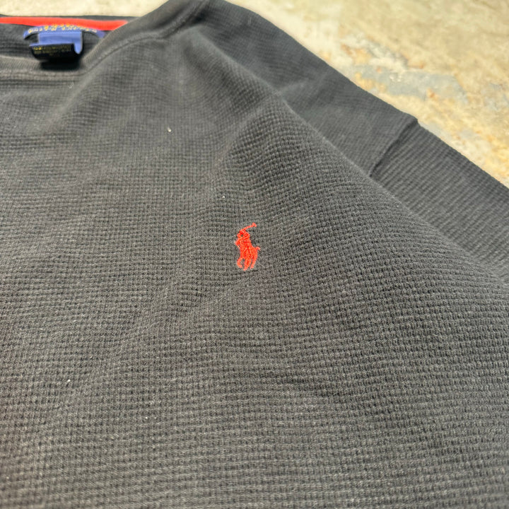 古着 POLO RALPH LAUREN/ポロラルフローレン/ クルーネックワッフルロングスリーブTシャツ/ サイズXL