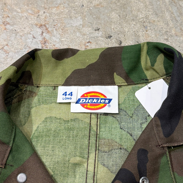 古着 Dickies/ ディッキーズ/ ジャンプスーツ/ つなぎ/ ウッドランドカモ柄/サイズXL相当