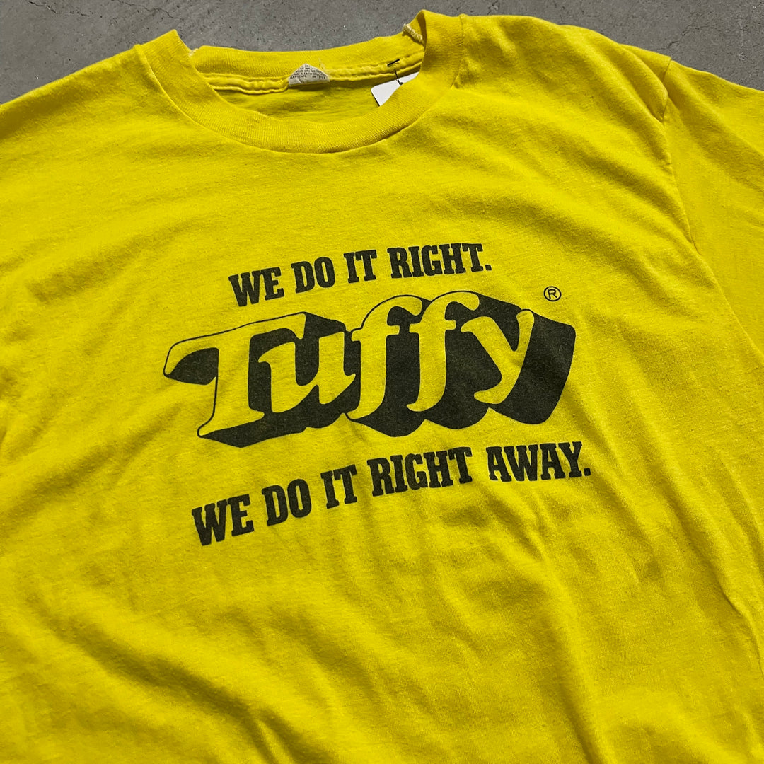 古着 USA製 80's スクリーンスターズ/TUFFY/ヴィンテージ シングルステッチ プリントTシャツ/サイズL