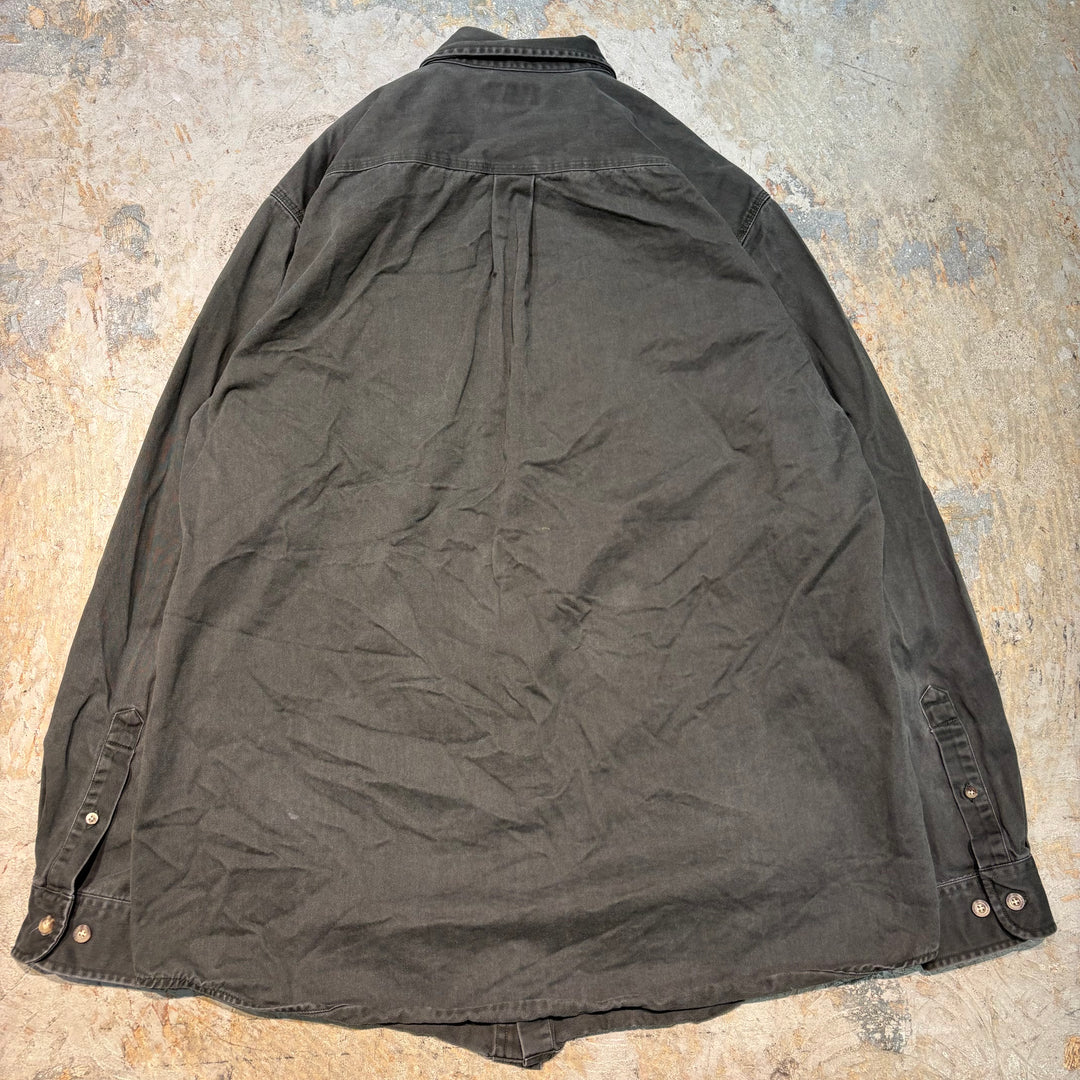 古着 carhartt/カーハート/ ボタンダウン長袖シャツ/ 無地/ サイズL