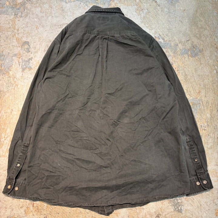 古着 carhartt/カーハート/ ボタンダウン長袖シャツ/ 無地/ サイズL