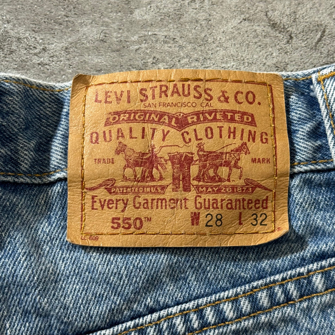古着 Levi's 00s リーバイス デニムパンツ550 実寸サイズ28×32