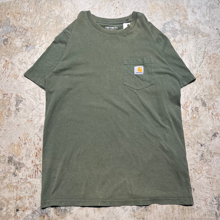 古着 Carhartt/ カーハート/ ポケット ロゴ Tシャツ/ サイズS