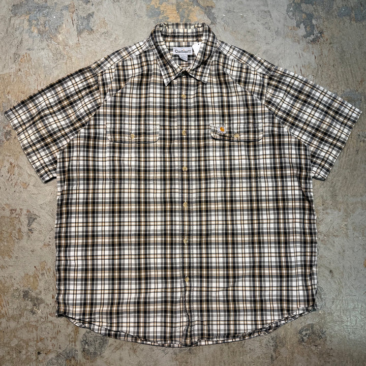 古着 carhartt/カーハート/ ボタンダウン半袖シャツ/ チェック柄/ サイズXL