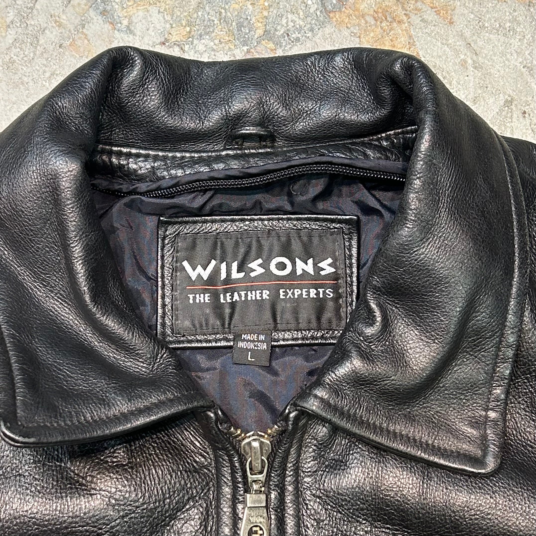 古着 WILSONS LEATHER/ ウィルソンズレザー/ ジップアップレザー
