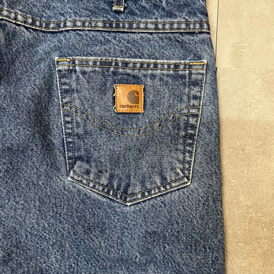#1763 古着 Carhartt/カーハート / Denim Pants/デニムパンツ / ジーンズ / Relaxed Fit / 裏地チェック柄 / サイズ38×30