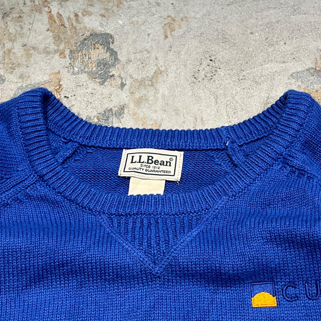 #3372 L.L.Bean/エルエルビーン/Crew neck cotton knit/クルーネックコットンニット/企業ロゴ/サイズ L