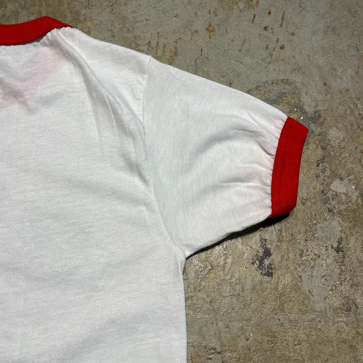 #4788 古着 USA製 86’s ピザハット テニスチャンピオンズシップ/ヴィンテージ リンガー Tシャツ/サイズM