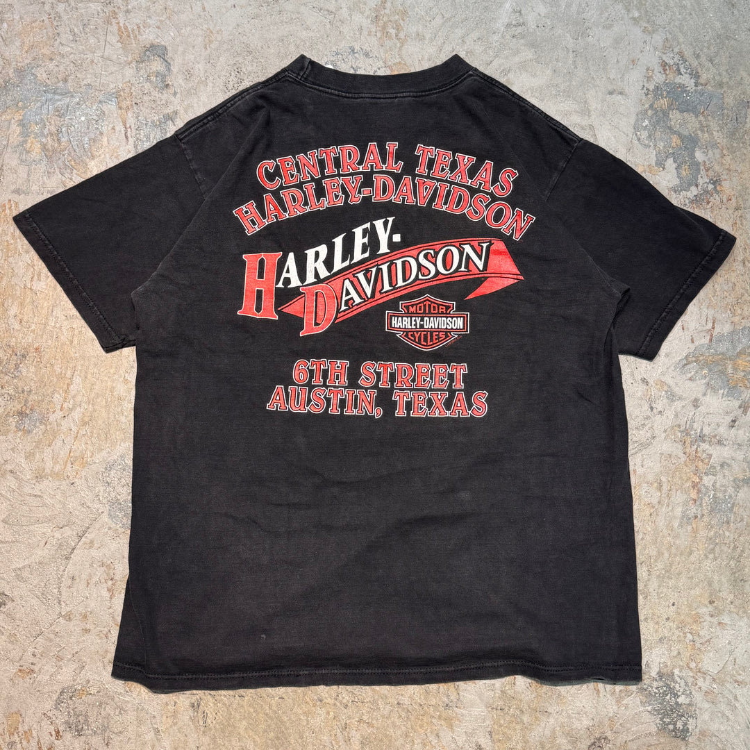古着 USA製 99's Harley-Davidson/ハーレーダビッドソン/ プリントTシャツ/ シングルステッチ/ サイズL