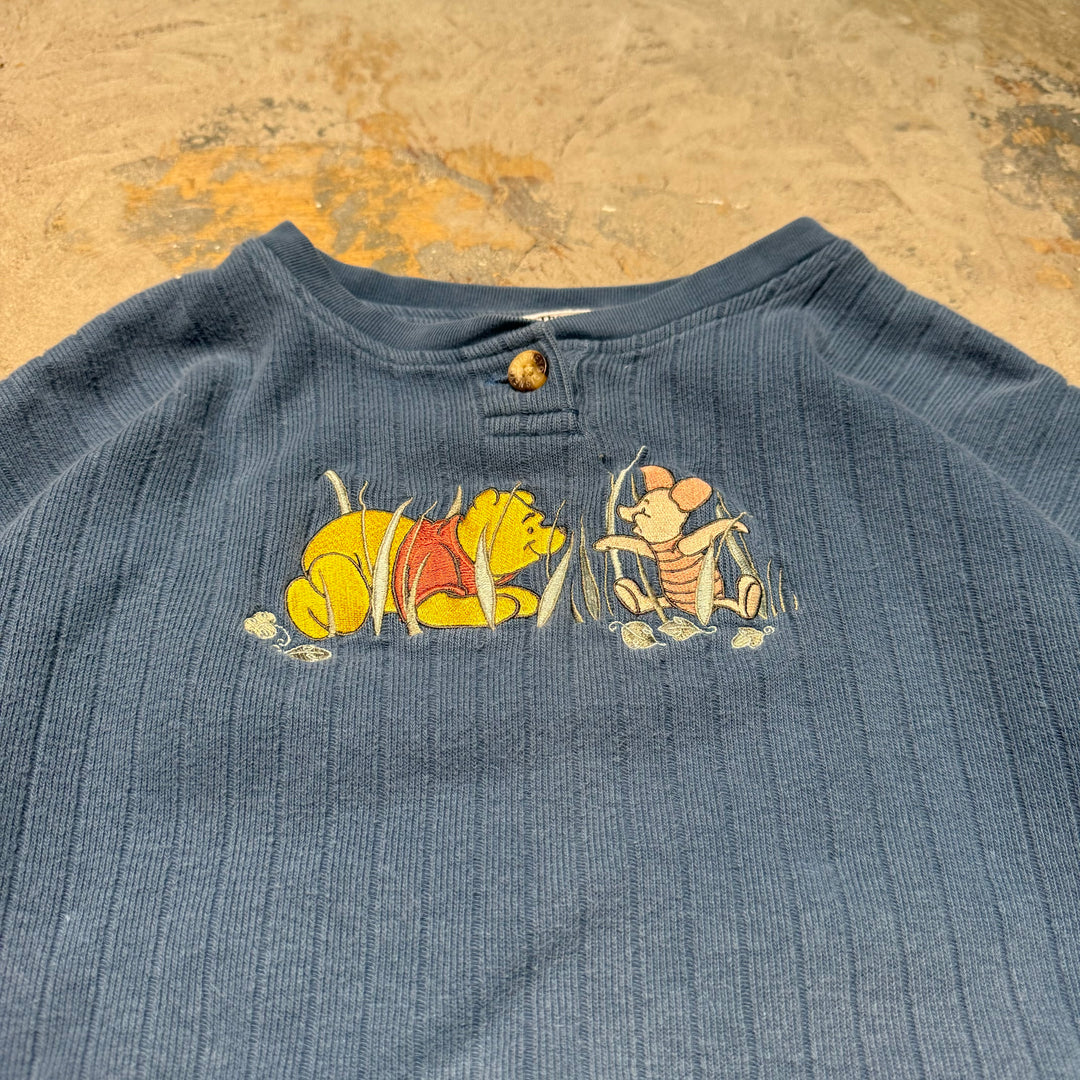 古着 Disney/ディズニー/プーさん/ヘンリーネックスウェット/ サイズXL
