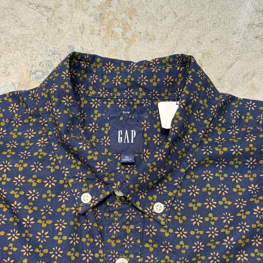 古着 GAP/ ギャップ/ 半袖シャツ/ 総柄/ サイズXL