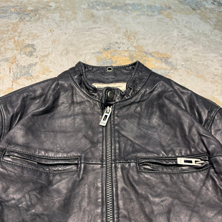 古着 GUESS JEANS/ ゲス ジーンズ/ 本革ジップアップレザージャケット/ ラム/ サイズM