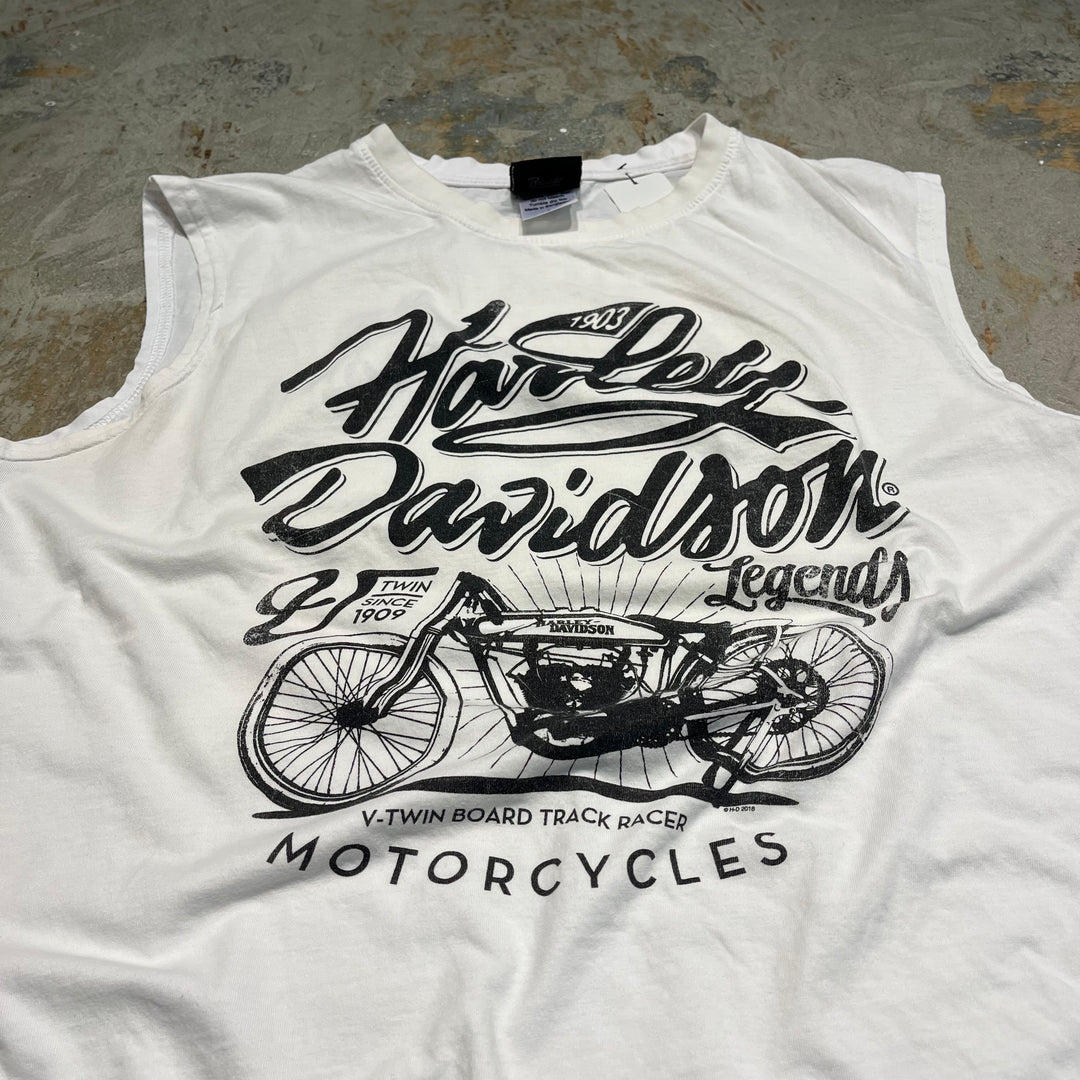 #4792 古着 HARLEY-DAVIDSON/ハーレーダビッドソン/ノースリーブプリントTシャツ/サイズL