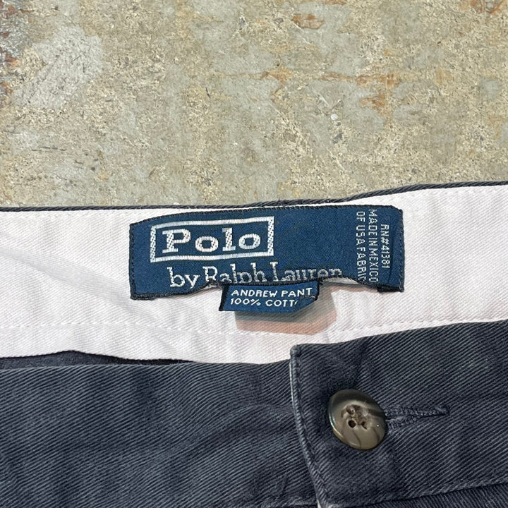 古着 90's〜 Ralph Lauren/ラルフローレン/ ツータックチノパンツ/ 実寸サイズ37×33