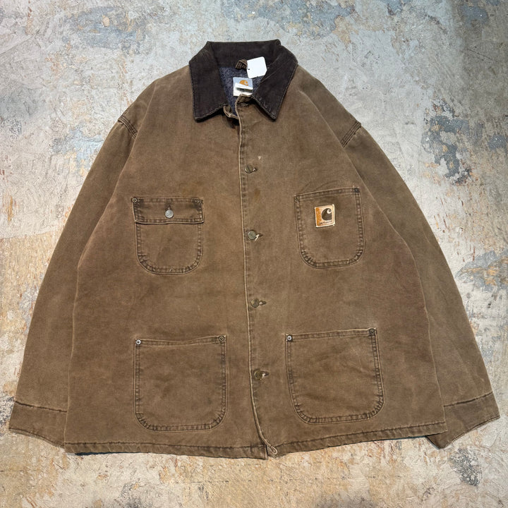 古着 USA製 00's carhartt/ カーハート/ ミシガンチョアコート/ ダック地/ 裏地ブランケット/ サイズXL